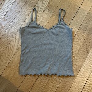 Hollister Gray Scalloped Camisole